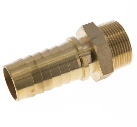 32x48 mm & R1-1/4'' Brass Hose Pillar with Male Threads DIN EN 14423