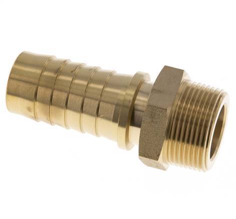 32x48 mm & R1-1/4'' Brass Hose Pillar with Male Threads DIN EN 14423