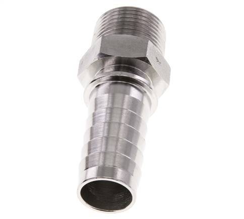 25x40 mm & R1'' Stainless Steel 1.4301 Hose Pillar with Male Threads DIN EN 14423