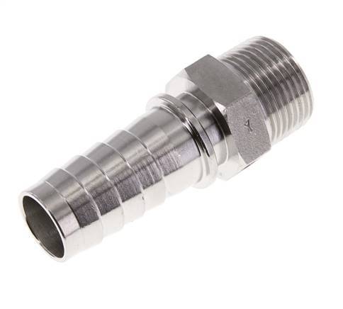 25x40 mm & R1'' Stainless Steel 1.4301 Hose Pillar with Male Threads DIN EN 14423