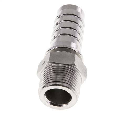 25x40 mm & R1'' Stainless Steel 1.4301 Hose Pillar with Male Threads DIN EN 14423