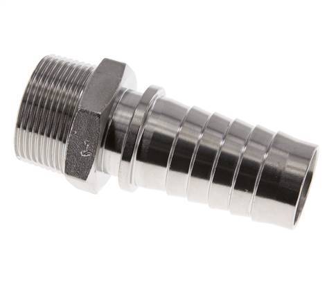 32x48 mm & R1-1/4'' Stainless Steel 1.4301 Hose Pillar with Male Threads DIN EN 14423