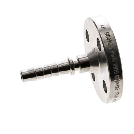13x25 mm Stainless Steel 1.4401 Hose Pillar with Flange PN 10/16/25/40 DIN EN 14423 / DIN 2826