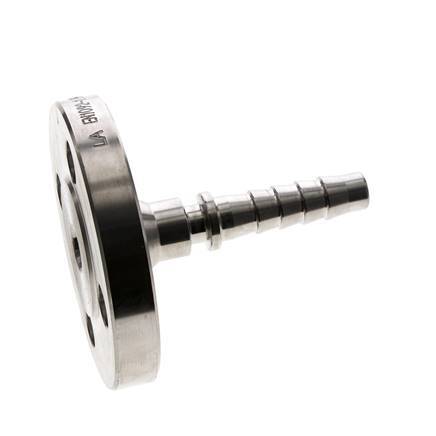13x25 mm Stainless Steel 1.4401 Hose Pillar with Flange PN 10/16/25/40 DIN EN 14423 / DIN 2826