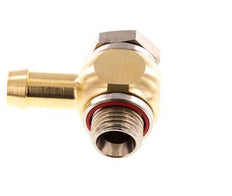 9 mm (3/8'') & G1/4'' Brass Elbow Hose Barb with Male Threads Elastomer Rotatable