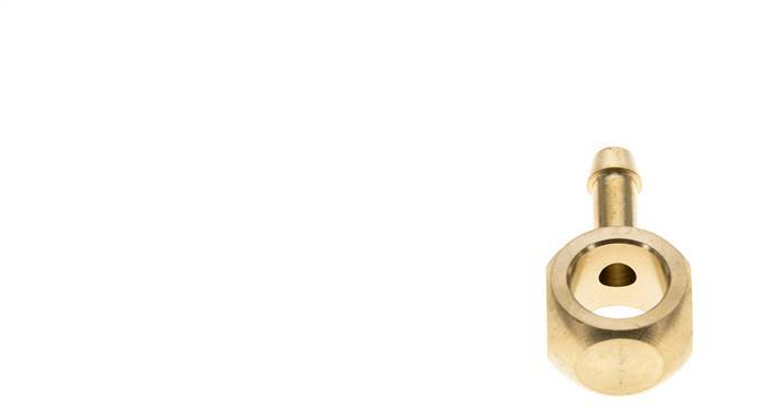 6 mm (1/4'') & G1/4'' Brass Banjo Fitting with Hose Barb [2 Pieces]