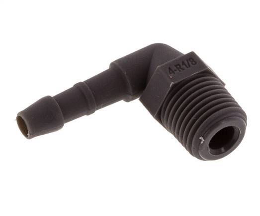 4 mm & R1/8'' PA 6 Elbow Hose Barb with Male Threads [20 Pieces]