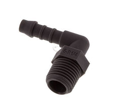 6 mm (1/4'') & R1/4'' PA 6 Elbow Hose Barb with Male Threads [10 Pieces]