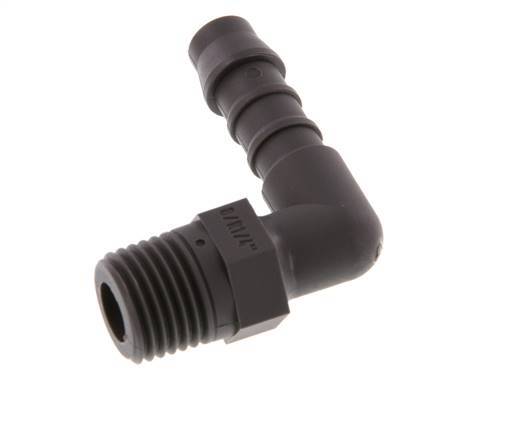 8 mm (5/16'') & R1/4'' PA 6 Elbow Hose Barb with Male Threads [10 Pieces]
