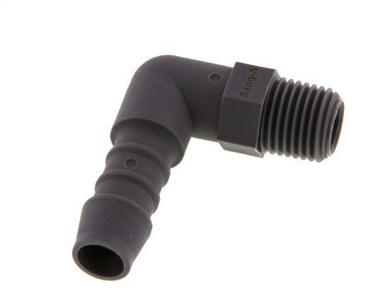 10 mm & R1/4'' PA 6 Elbow Hose Barb with Male Threads [10 Pieces]