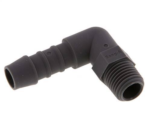 10 mm & R1/4'' PA 6 Elbow Hose Barb with Male Threads [10 Pieces]
