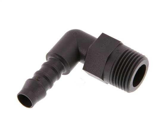 8 mm (5/16'') & R3/8'' PA 6 Elbow Hose Barb with Male Threads [5 Pieces]