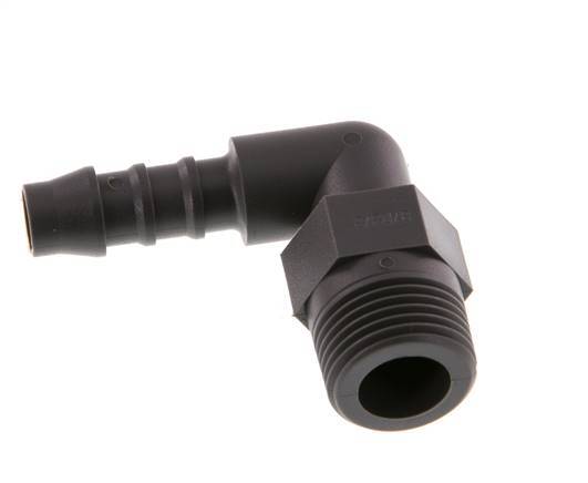 8 mm (5/16'') & R3/8'' PA 6 Elbow Hose Barb with Male Threads [5 Pieces]