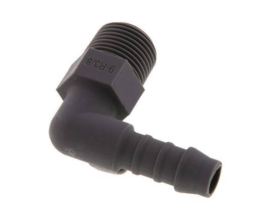 9 mm (3/8'') & R3/8'' PA 6 Elbow Hose Barb with Male Threads [10 Pieces]
