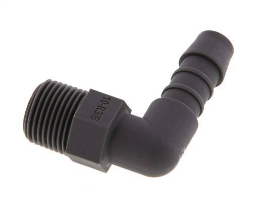 10 mm & R3/8'' PA 6 Elbow Hose Barb with Male Threads [10 Pieces]