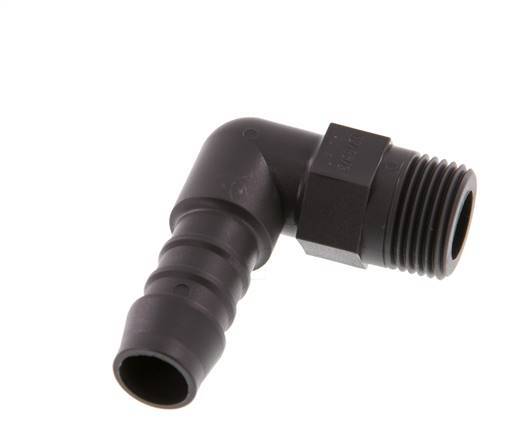 12 mm & R3/8'' PA 6 Elbow Hose Barb with Male Threads [5 Pieces]