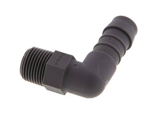 13 mm (1/2'') & R3/8'' PA 6 Elbow Hose Barb with Male Threads [5 Pieces]