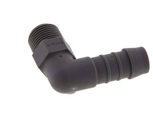 13 mm (1/2'') & R3/8'' PA 6 Elbow Hose Barb with Male Threads [5 Pieces]