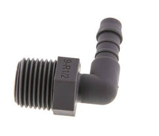 9 mm (3/8'') & R1/2'' PA 6 Elbow Hose Barb with Male Threads [5 Pieces]