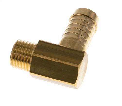 13 mm (1/2'') & M14x1.5 (taper) Brass Elbow Hose Barb with Male Threads