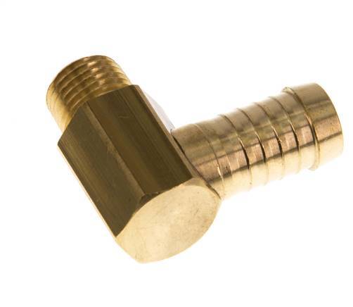 13 mm (1/2'') & M14x1.5 (taper) Brass Elbow Hose Barb with Male Threads