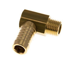 13 mm (1/2'') & M14x1.5 (taper) Brass Elbow Hose Barb with Male Threads