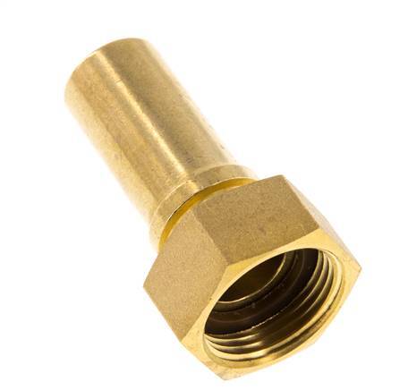 19 mm (3/4'') & G3/4'' Brass Hose Barb Union Nut Flat Sealing Polyurethane Safety collars EN 14420-5 (DIN 2817)