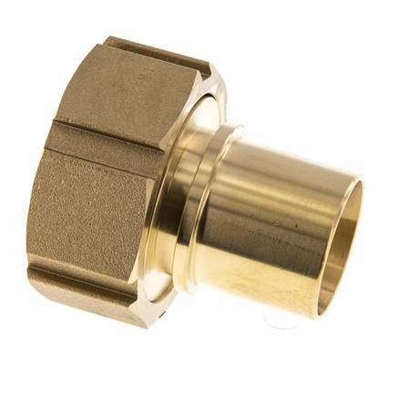 38 mm (1-1/2'') & G2'' Brass Hose Barb Union Nut Flat Sealing Polyurethane Safety collars EN 14420-5 (DIN 2817)