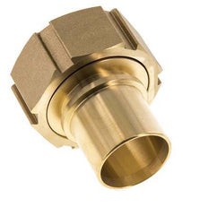 38 mm (1-1/2'') & G2'' Brass Hose Barb Union Nut Flat Sealing Polyurethane Safety collars EN 14420-5 (DIN 2817)