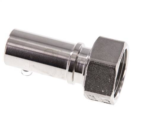 19 mm (3/4'') & G3/4'' Stainless Steel 1.4401 Hose Barb Union Nut Flat Sealing PTFE Safety collars EN 14420-5 (DIN 2817)