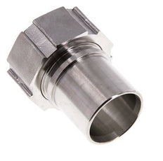 38 mm (1-1/2'') & G1-1/2'' Stainless Steel 1.4401 Hose Barb Union Nut Flat Sealing PTFE Safety collars EN 14420-5 (DIN 2817)