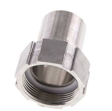 38 mm (1-1/2'') & G1-1/2'' Stainless Steel 1.4401 Hose Barb Union Nut Flat Sealing PTFE Safety collars EN 14420-5 (DIN 2817)