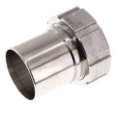 63 mm (2-1/2'') & G2-1/2'' Stainless Steel 1.4401 Hose Barb Union Nut Flat Sealing PTFE Safety collars EN 14420-5 (DIN 2817)