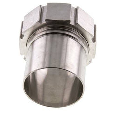 75 mm (3'') & G3'' Stainless Steel 1.4401 Hose Barb Union Nut Flat Sealing PTFE Safety collars EN 14420-5 (DIN 2817)