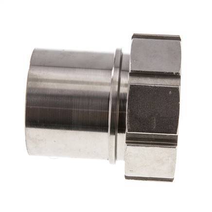 75 mm (3'') & G3'' Stainless Steel 1.4401 Hose Barb Union Nut Flat Sealing PTFE Safety collars EN 14420-5 (DIN 2817)