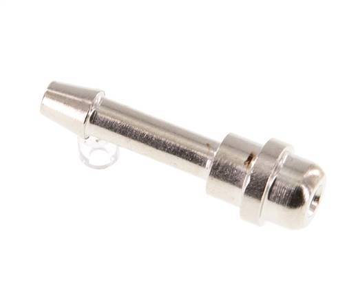 4 mm nickel plated Brass Hose Barb without Union Nut (G1/8'') 11mm [5 Pieces]