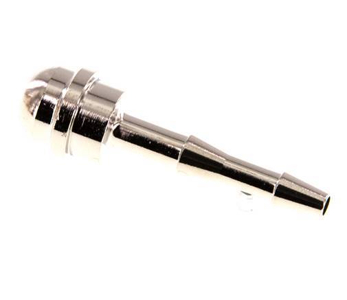 4 mm nickel plated Brass Hose Barb without Union Nut (G3/8'') 14.5mm [2 Pieces]