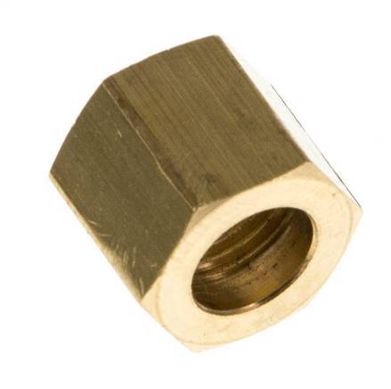 4/6mm (G1/8'') Brass Union Nut L11mm [10 Pieces]