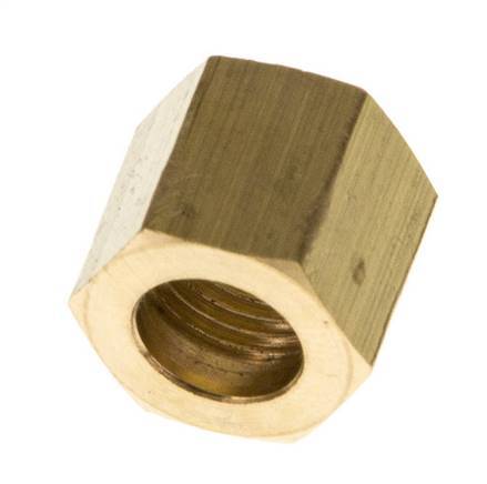 4/6mm (G1/8'') Brass Union Nut L11mm [10 Pieces]
