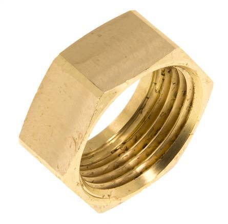 25mm (G1'') Brass Union Nut L16mm [2 Pieces]