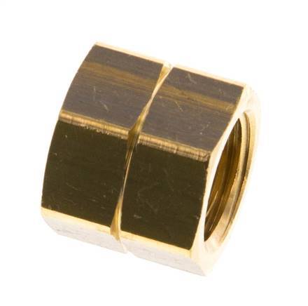 9mm (G1/4'' LH) Brass Union Nut L15.5mm [5 Pieces]