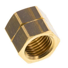9mm (G1/4'' LH) Brass Union Nut L15.5mm [5 Pieces]