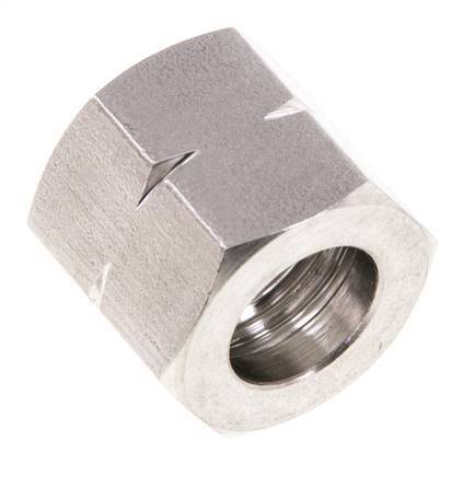 4/6/9mm (G1/4'' LH) Stainless Steel Union Nut L15mm