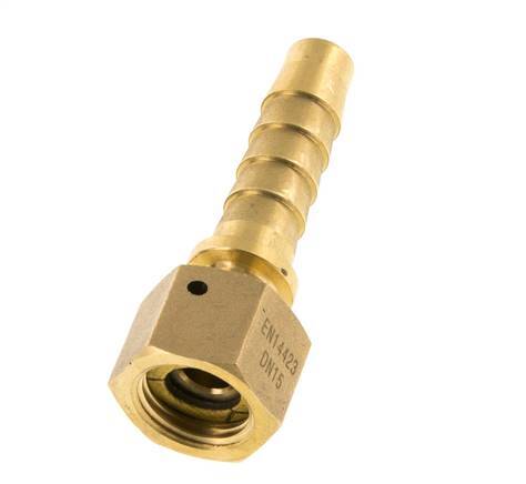 13x25 mm & G1/2'' Brass Hose Pillar with Union Nut DIN EN 14423 / DIN 2826