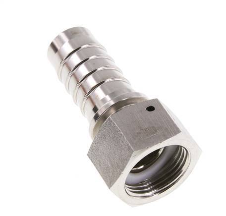 25x40 mm & G1'' Stainless Steel 1.4301 Hose Pillar with Union Nut DIN EN 14423 / DIN 2826