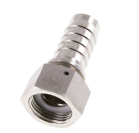 25x40 mm & G1'' Stainless Steel 1.4301 Hose Pillar with Union Nut DIN EN 14423 / DIN 2826