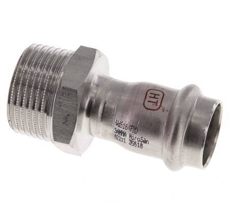 Press Fitting - 22mm Female & R 1'' Male - Stainless Steel