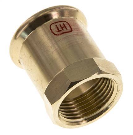 Press Fitting - 15mm Female & Rp 1/2'' - Copper alloy