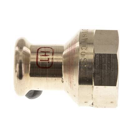 Press Fitting - 15mm Female & Rp 3/4'' Female - Copper alloy