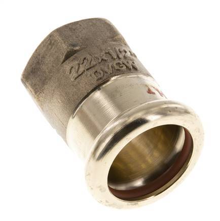 Press Fitting - 22mm Female & Rp 1/2'' Female - Copper alloy